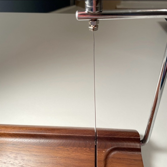 Cheese Tray w/Slicer Walnut Wood New with Open Box - Picture 4 of 6